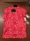 NEW 2PK PGA TOUR Womens 2 Tone Floral Cap Sleeve Top MEDIUM B139