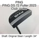 PING PING DS 72 Putter 2023 putter Putter 34" Original Steel Right-Handed