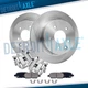 Rear Disc Rotors & Calipers Brake Pads for 2003 - 2005 Infiniti G35 Nissan 350Z
