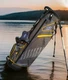 US Kids UL 63 Junior Youth Golf Stand Bag 4 Way 33" Gray Gold W/Rainhood XLT 