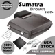 Advanblack Sumatra Brown Razor Rear Tour Trunk Pack Top Box For Harley Touring