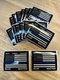Thin Blue Line American Flag Adhesive Decal Stickers 1.5"x2"  Lot of 15