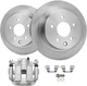 Rear Disc Rotors + Left Brake Caliper for 2003 - 2005 Infiniti G35 Nissan 350Z