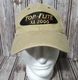 Top Flite XL 2000 Golf Strapback Hat Baseball Cap Khaki Canvas Leather Strap