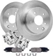 Rear Disc Rotors & Calipers Brake Pads for 2003 - 2005 Infiniti G35 Nissan 350Z
