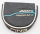 Ping Sigma 2 Mallet Putter Headcover Golf Head Cover - Fair Condition