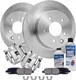 Rear Disc Rotors Calipers &Brake Pads Kit for 2003-2005 Infiniti G35 Nissan 350Z