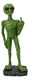 UFO Space Green ET Roswell Alien Flipping The Bird Middle Finger Figurine 7.5"H