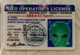 Alien A. Leon UFO Operator's License ID Card Roswell Area 51 Permit Las Vegas