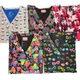 Size Medium 5 Piece Women&rsquo;s Printed Scrub Top Bundle NWT 1