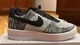 Nike Air Force 1 Flyknit 2.0 Black Pure Platinum AV3042 001 Men's Size 7