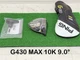 PING G430 MAX 10K 9&deg; Degree Driver Head with Cover Wrench Right RH NEW A714