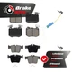 Front Rear Ceramic Brake Pads Wear Sensor Kit For 2019-2022 Mercedes-Benz GLC300