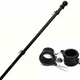 2 Lot USA 6FT Flag Pole Kit Stainless Steel Heavy Duty Black American Flagpoles