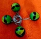 4-VINTAGE ROSWELL NEW MEXICO AREA-51 SCI-FI GREEN ALIEN👽KEYCHAINS NEW OLD STOCK