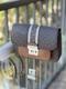 MICHAEL KORS SLOAN EDITOR MEDIUM FLAP MESSENGER BAG CENTER STRIPE MK BROWN