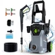 Electric Pressure Washer 5000PSI Max 3.0GPM Portable Power Washer 4 Quick Nozzle