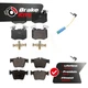 Front Rear Ceramic Brake Pads Wear Sensor Kit For 2019-2022 Mercedes-Benz GLC300