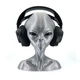Roswell Grey Alien Headphone Stand 3D Printed 12" | Sci-Fi Headset Holder