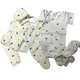 HEALTHEX 5-Piece Baby Bodysuit Top Footed Pant Booties  3 -6-9 M 100% Cotton VBC
