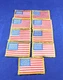 Vintage American Flag Embroidered Patch Gold Trim 3.25&rdquo; x 2&rdquo; Lot of 9