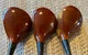 VINTAGE MACGREGOR JIMMY DEMARET REC. NO 3552C PERSIMMON WOODS 1, 2, 3 REFINISHED