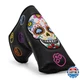 Montela Golf Club Head Covers: Colorful Skeleton Putter, Driver, Fairway Wood Se