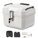 AHR 36L Motorcycle Top Case White Tour Tail Box Scooter Trunk Storage Backrest