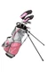 Aspire Junior Plus Kids Golf Club Set Pink Ages 7 8 Lightweight with Bag
