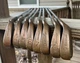 Slazenger BeCu Copper Iron set Regular Flex Steel Shafts 3-PW Mens Vintage
