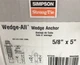 Simpson Strong Wedge (Pack Of 10 Each)All Wedge Anchor Tie 5/8 X 5&rdquo;