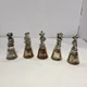5 piece Vtg Sterling Silver Plated Bell Bottom with Silver Metal Bears on Top