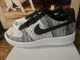 Nike Air Force 1 Flyknit 2.0 Black Pure Platinum Black Oreo AV3042 001 Men's 10