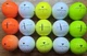 TOP FLITE XL DISTANCE  golf balls,  Orange, white, yellow, green, 15 balls