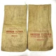 2 Lot Canvas Money Bags American Fletcher National Bank Trust #5 Indianapolis IN
