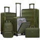 Luggage Set 5 Piece Top Opening Suitcase Set with Spinner Wheel and TSA Lock,...