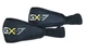 Two (2) GX-7 14* Black Gold White Silver Embroidered Driver Head Covers EX Cond