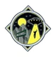 ROSWELL ALIEN LARGE ENAMEL PIN, Original Artwork by Matt Stewart Pin - 2" x 2"