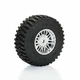 Pro-Line Flat Iron Front/Rear Tires Mounted 12mm Hex Chrome Diablo (4): GROM