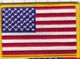 American Flag Patch-Stars Right,Gold Border 2 1/2 X 1  1/2" Lot of 100@.75 ea