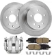 Rear Disc Rotors Left Caliper Brake Pads for 2003-2005 Infiniti G35 Nissan 350Z