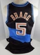 1996-97 Cleveland Cavaliers Marques Bragg #5 Game Issued Black Jersey 50th Logo