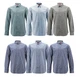 Men's Cotton Long Sleeve Button Down Collar Pattern Classic Dress Shirt Slim Fit