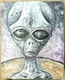 ROSWELL BERNIE  alien NEW oil painting  canvas original Art 8x10 signed Crowell