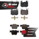 Front Rear Ceramic Brake Pads Kit For 2019-2022 Mercedes-Benz GLC300