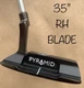 PYRAMID PUTTERS BLADE AZ-1 35&rdquo; BLAIR O&rsquo;NEAL PUTTER GOLF MILLED GROOVE GRIP RH 