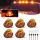 For Chevy GMC C/K Series 73-87 Cab Roof Light Marker Yellow Lens + Amber LED Kit