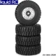 Pro-Line 1028810 Flat Iron F/R Tires Mounted 12mm Hex Chrome Diablo 4 for Arrma