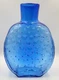 Vintage Blenko Glass  Hank Adams Design 9031s Large Textured Vase In Color Azure