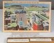 Cleveland baseball stadium linen postcard 1940s 1980 Graf Zeppelin 50th annivers